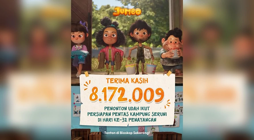 Film Jumbo Tembus 8 Juta Penonton, Jadi Film Animasi Terlaris di Asia Tenggara
