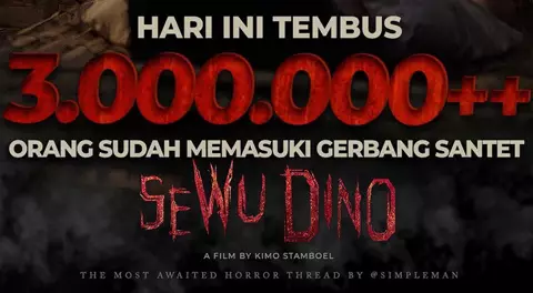 12 Hari Tayang di Bioskop, Sewu Dino Tembus 3 Juta Penonton